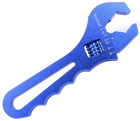 OctoMotive An Fitting Wrench 3AN-16AN Adjustable Wrench Aluminum Lightweight Spanner Tools for -AN Hose Fitting End